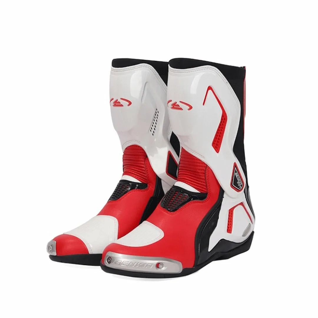 Allgoal Motorcycle Riding Boots White/Red