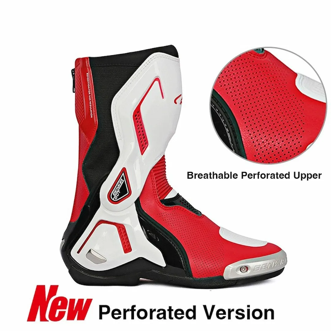 Allgoal Motorcycle Riding Boots White/Red