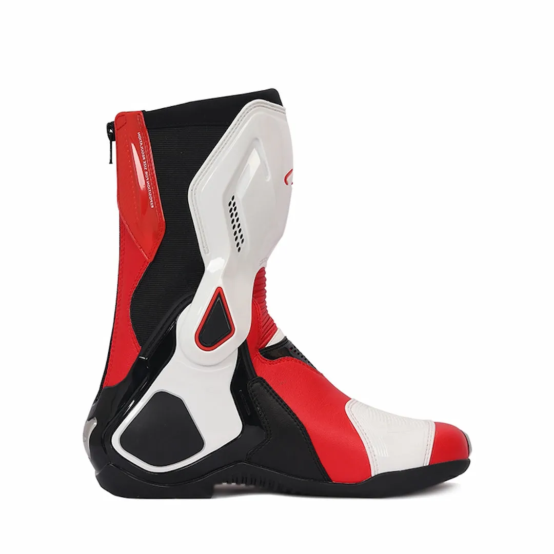 Allgoal Motorcycle Riding Boots White/Red