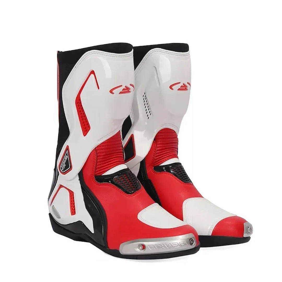 Allgoal Motorcycle Riding Boots White/Red