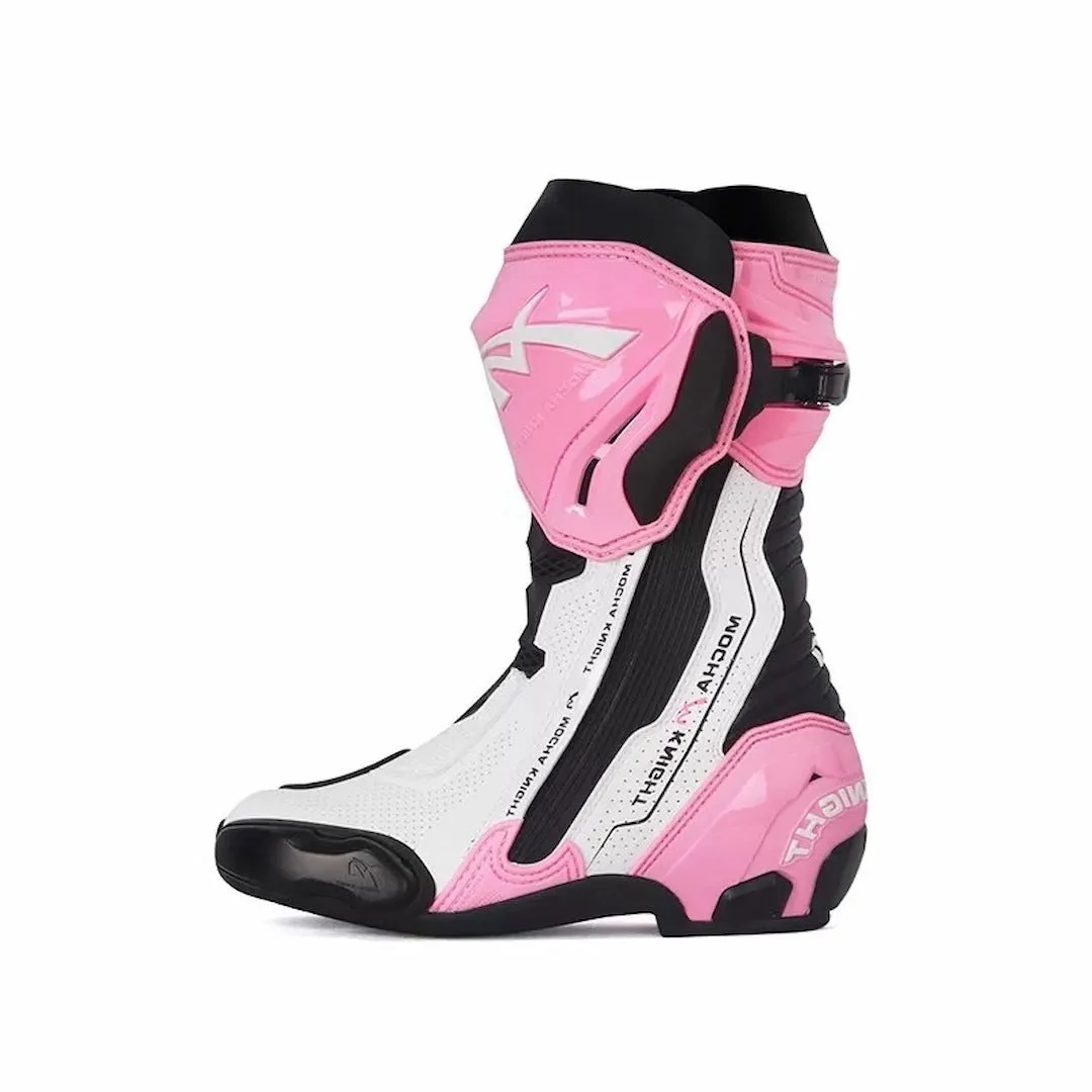 Allgoal Pink Motorcycle Riding Boots