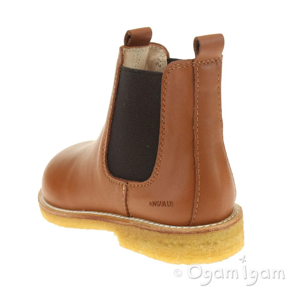 Angulus Chelsea Boys Girls Cognac Boot