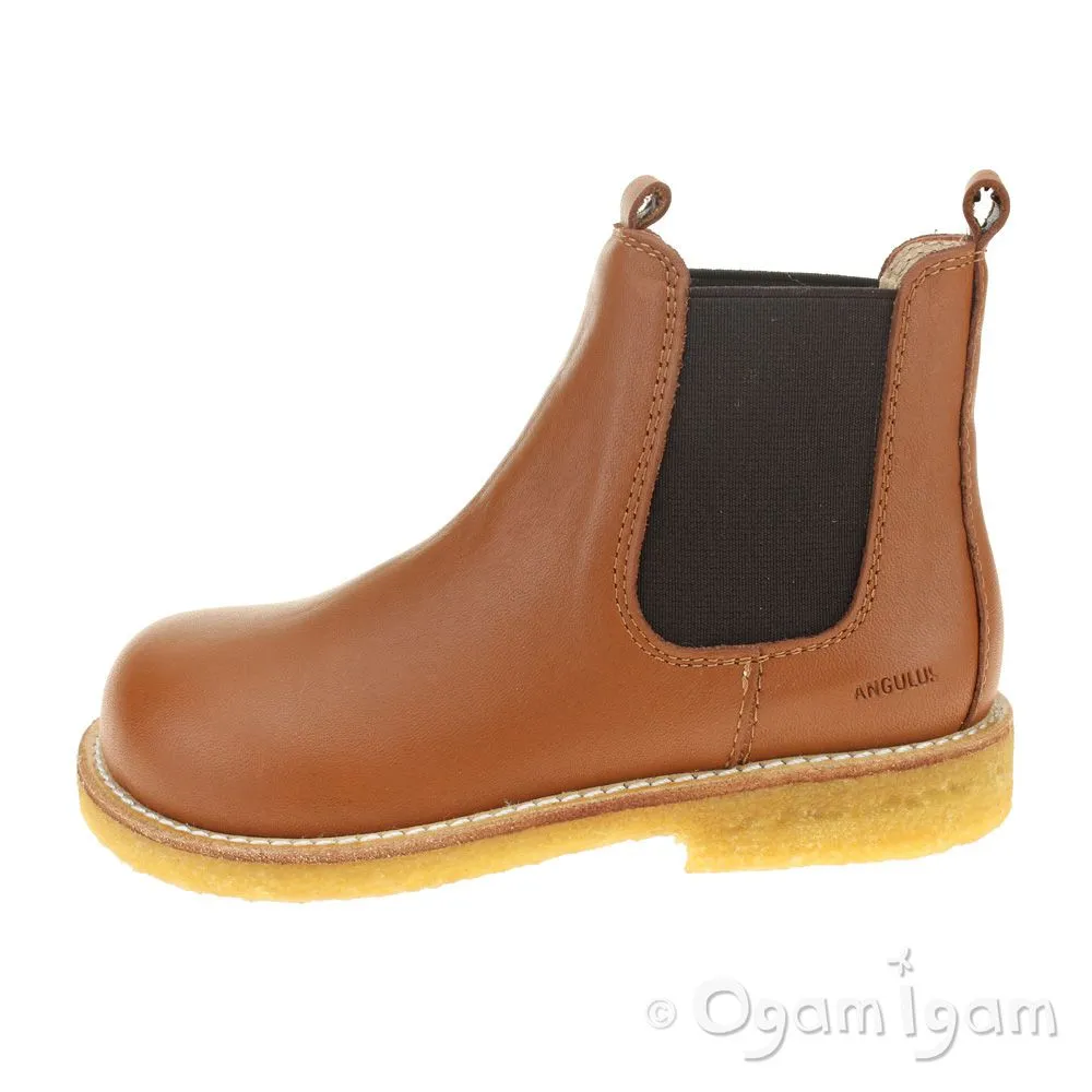 Angulus Chelsea Boys Girls Cognac Boot