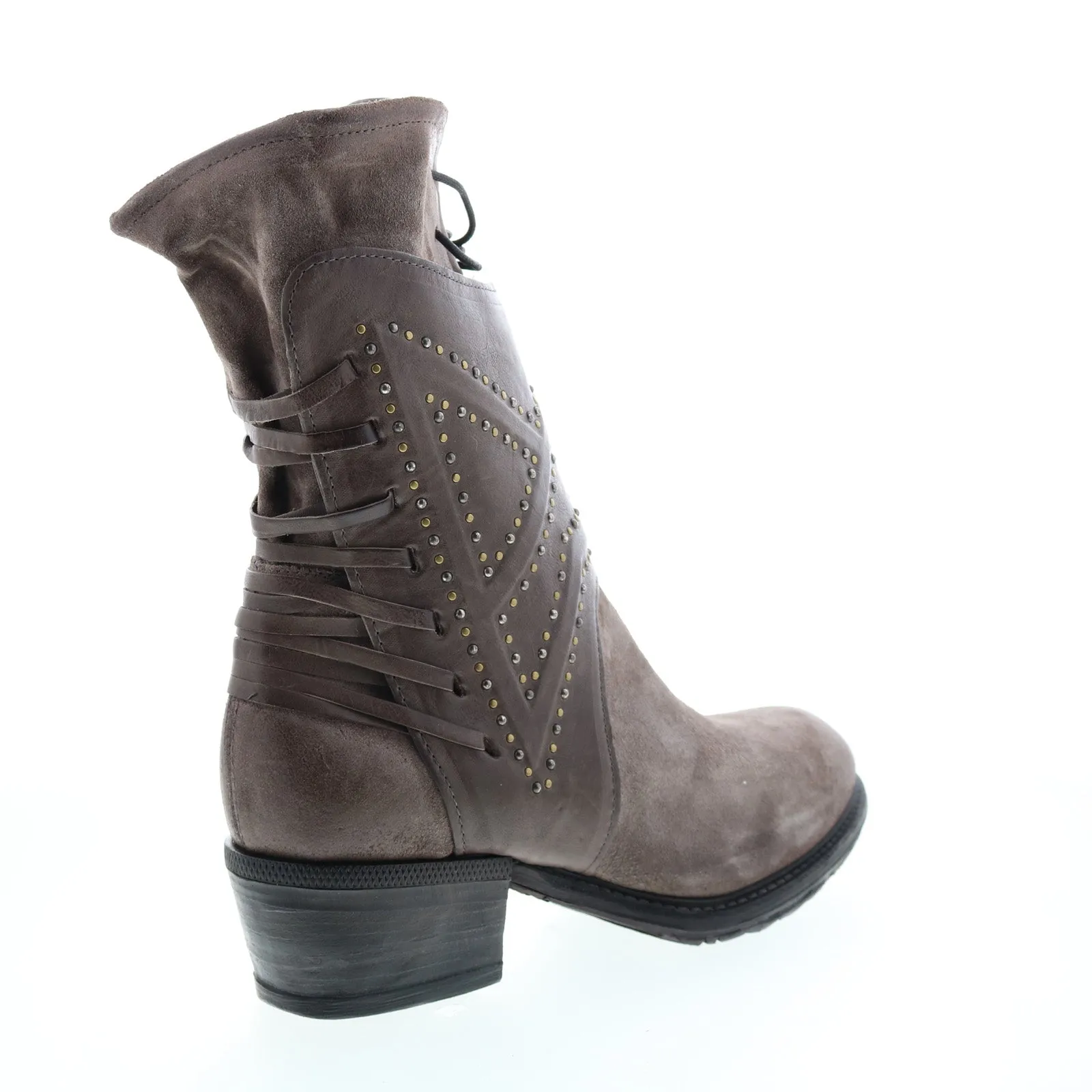 A.S.98 Callhoun A22208-101 Womens Gray Leather Zipper Casual Dress Boots