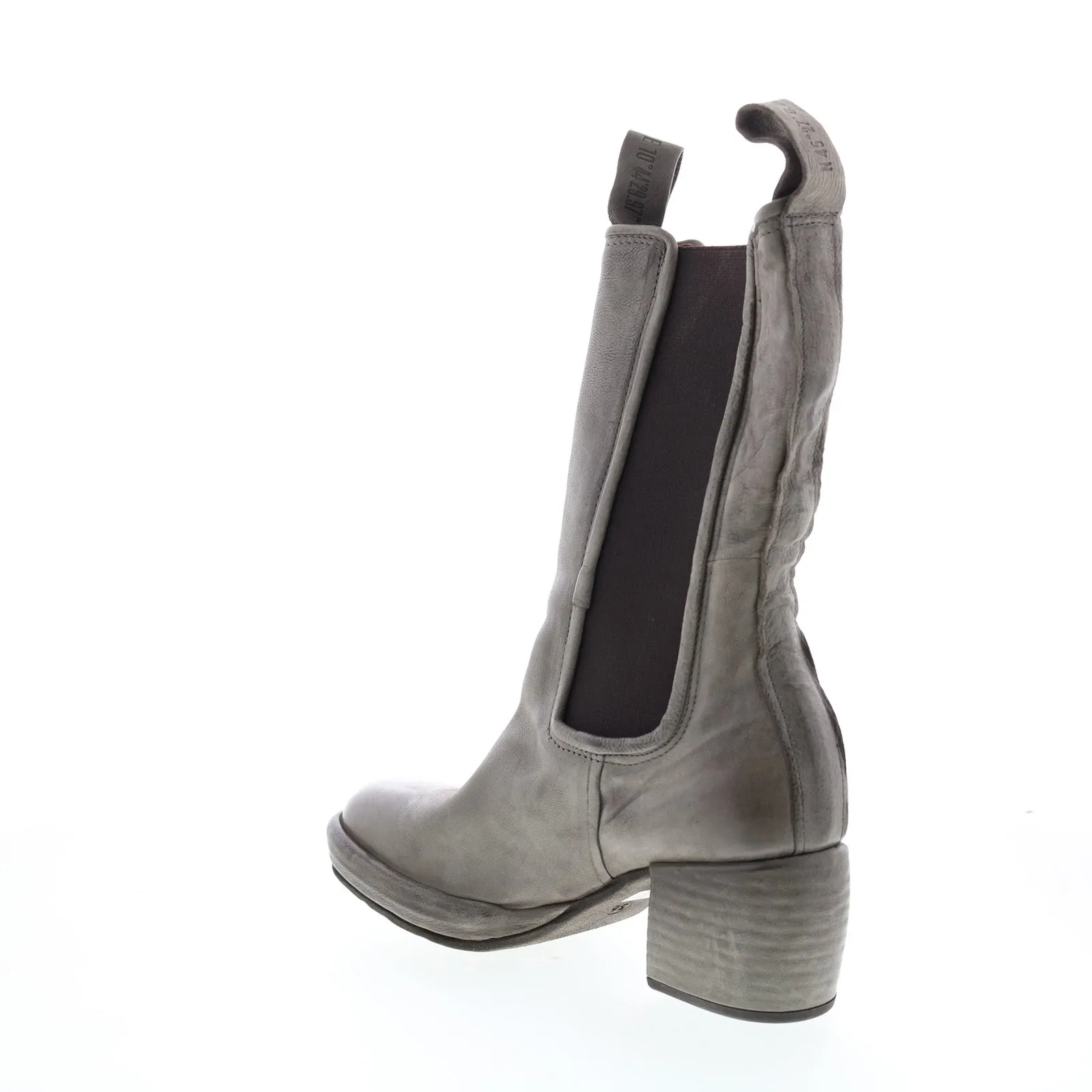 A.S.98 Collins A57202-302 Womens Gray Leather Slip On Chelsea Boots