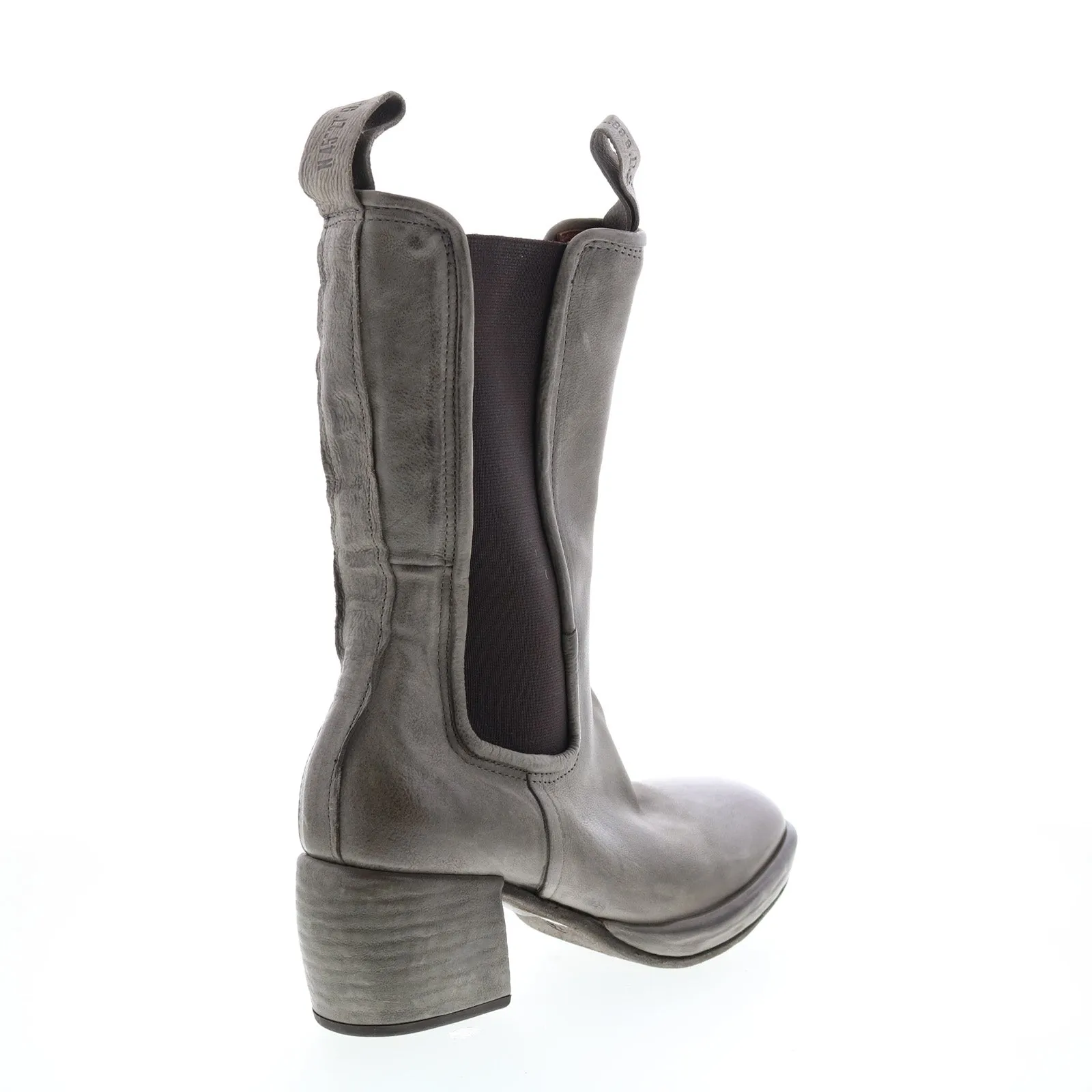 A.S.98 Collins A57202-302 Womens Gray Leather Slip On Chelsea Boots