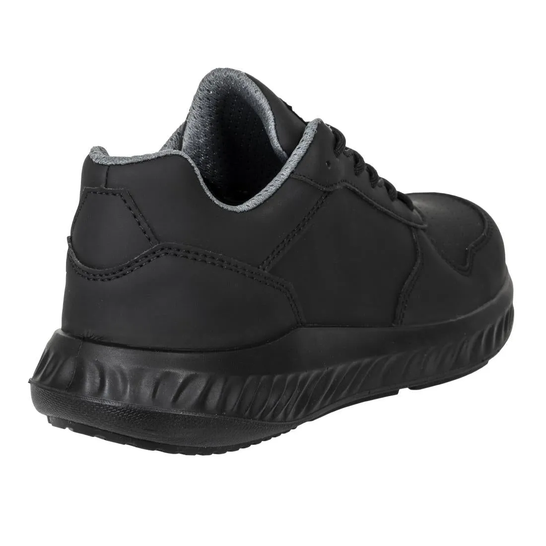 BA063-37 Slipbuster Recycled Microfibre Trainers Matte Black 37