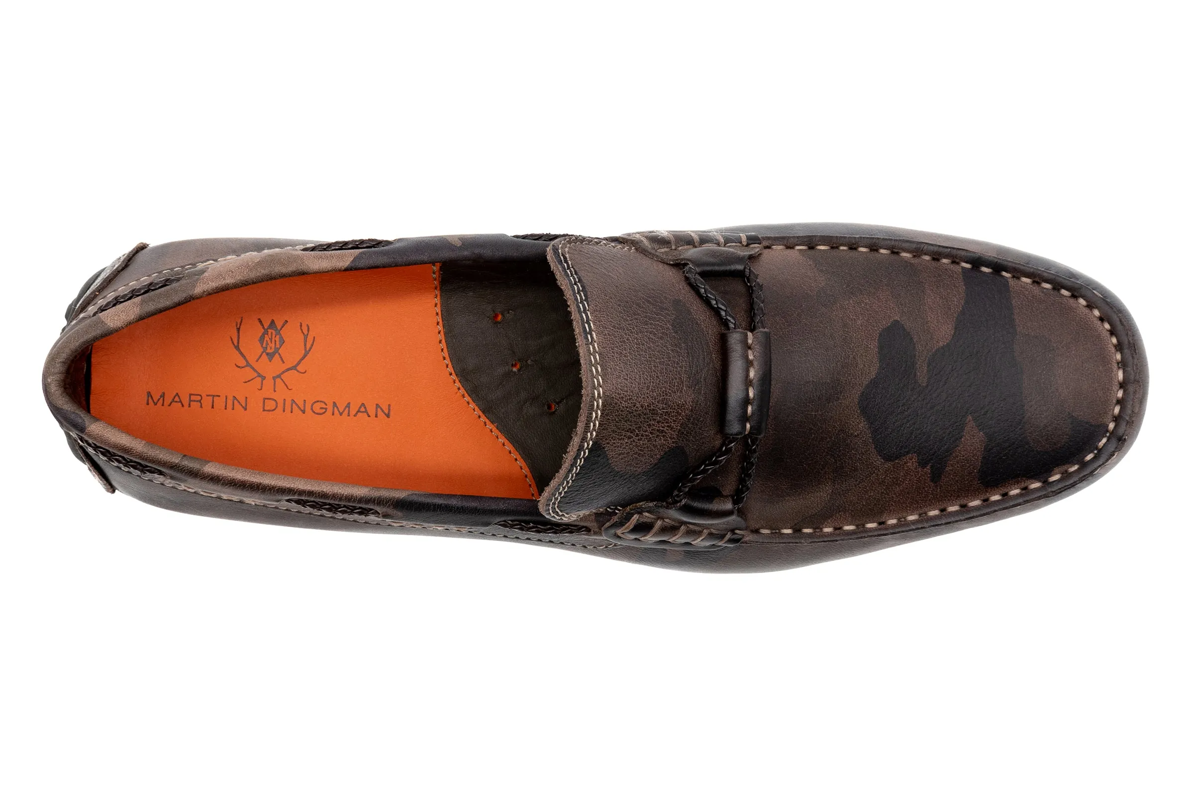 Bermuda Saddle Leather Braided Bit Loafers - Camo