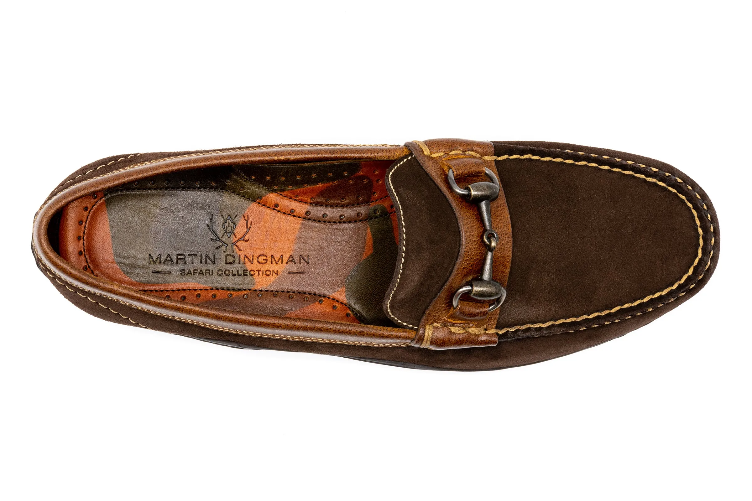 Bill Safari Kudu Suede Horse Bit Loafers - Walnut