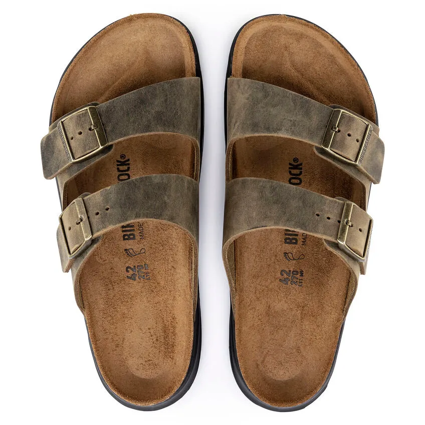 Birkenstock Arizona Rugged Oiled Faded Khaki Men's