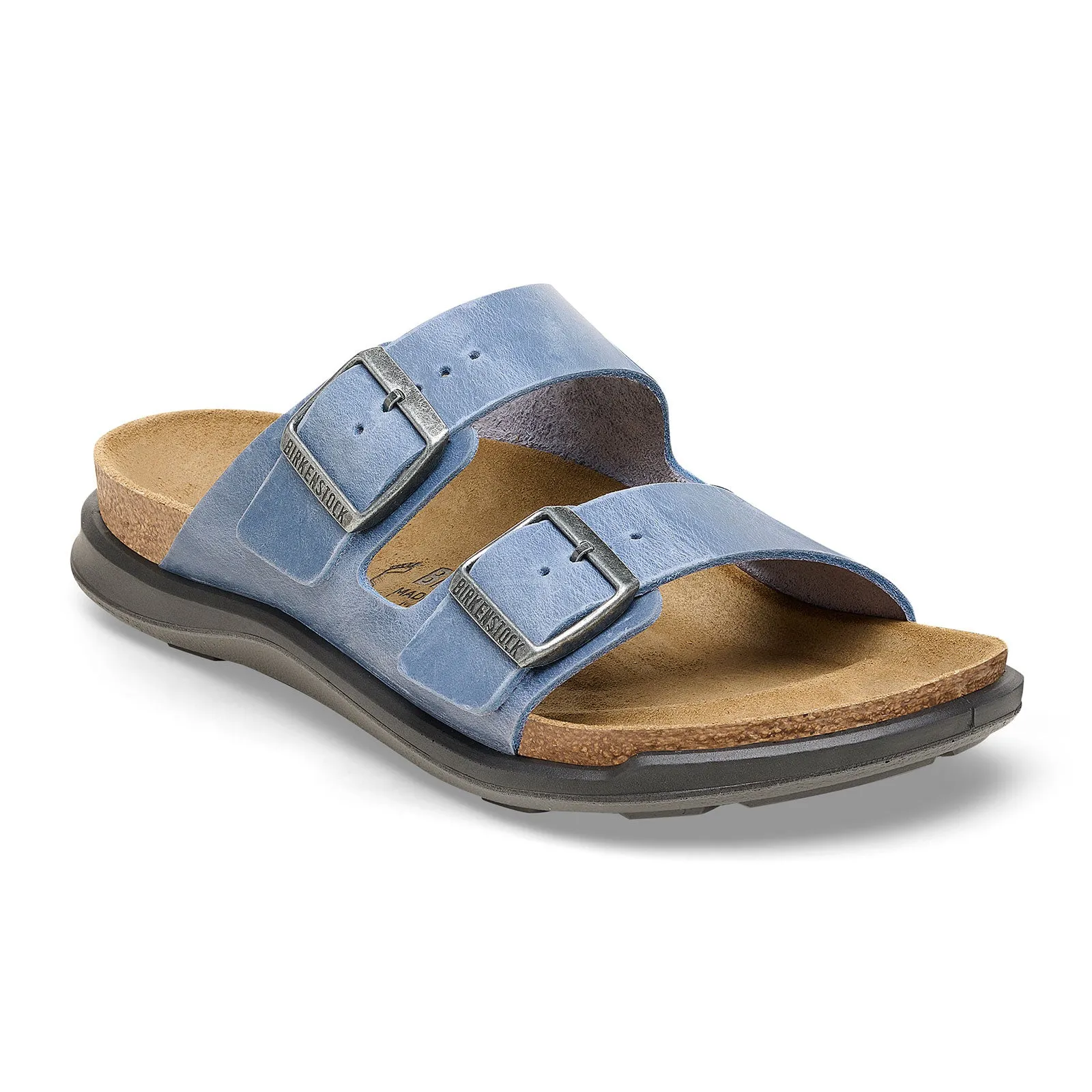 Birkenstock Arizona Rugged Slide Sandal (Men) - Elemental Blue Oiled Leather