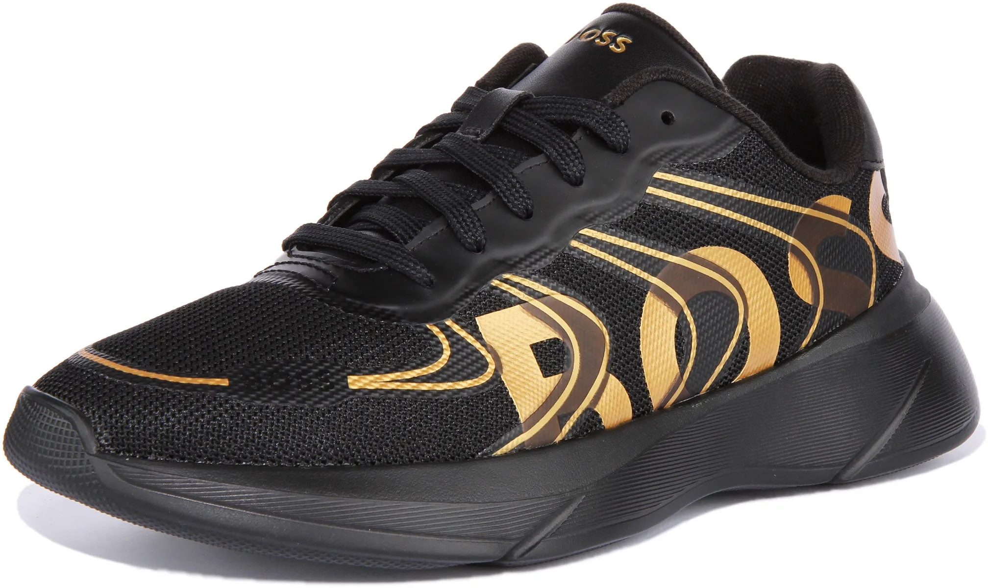 Boss Dean Runner Thlg In Black Gold For Men