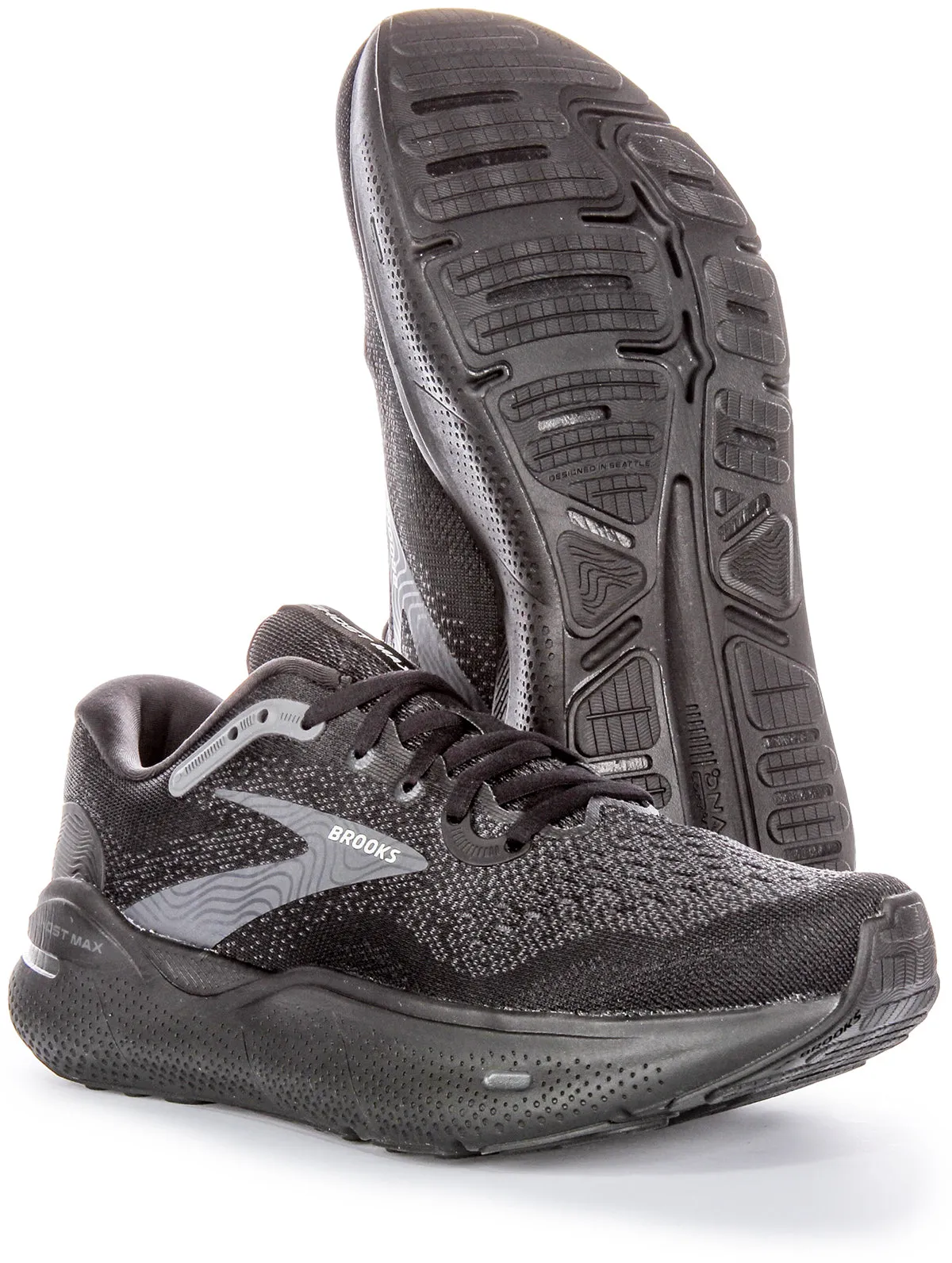 Brooks Ghost Max In Black For Men | Wide Fit