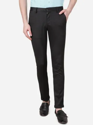 Brownis Black Solid Venice Fit Casual Trouser | JadeBlue