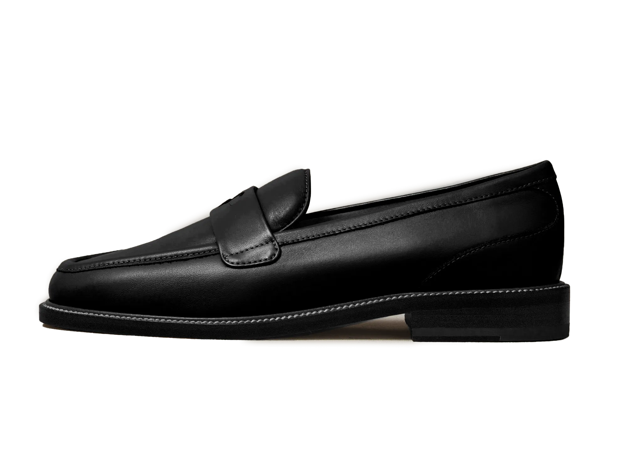 Charlotte Penny Loafers in Black Nappa