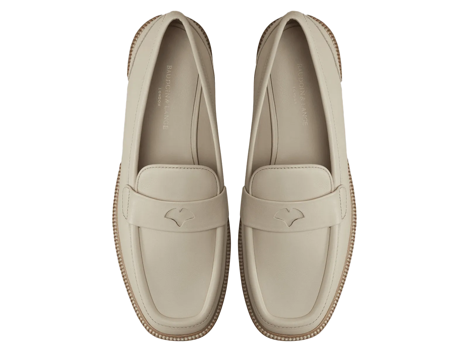 Charlotte Penny Loafers in Latte Matt Calfskin