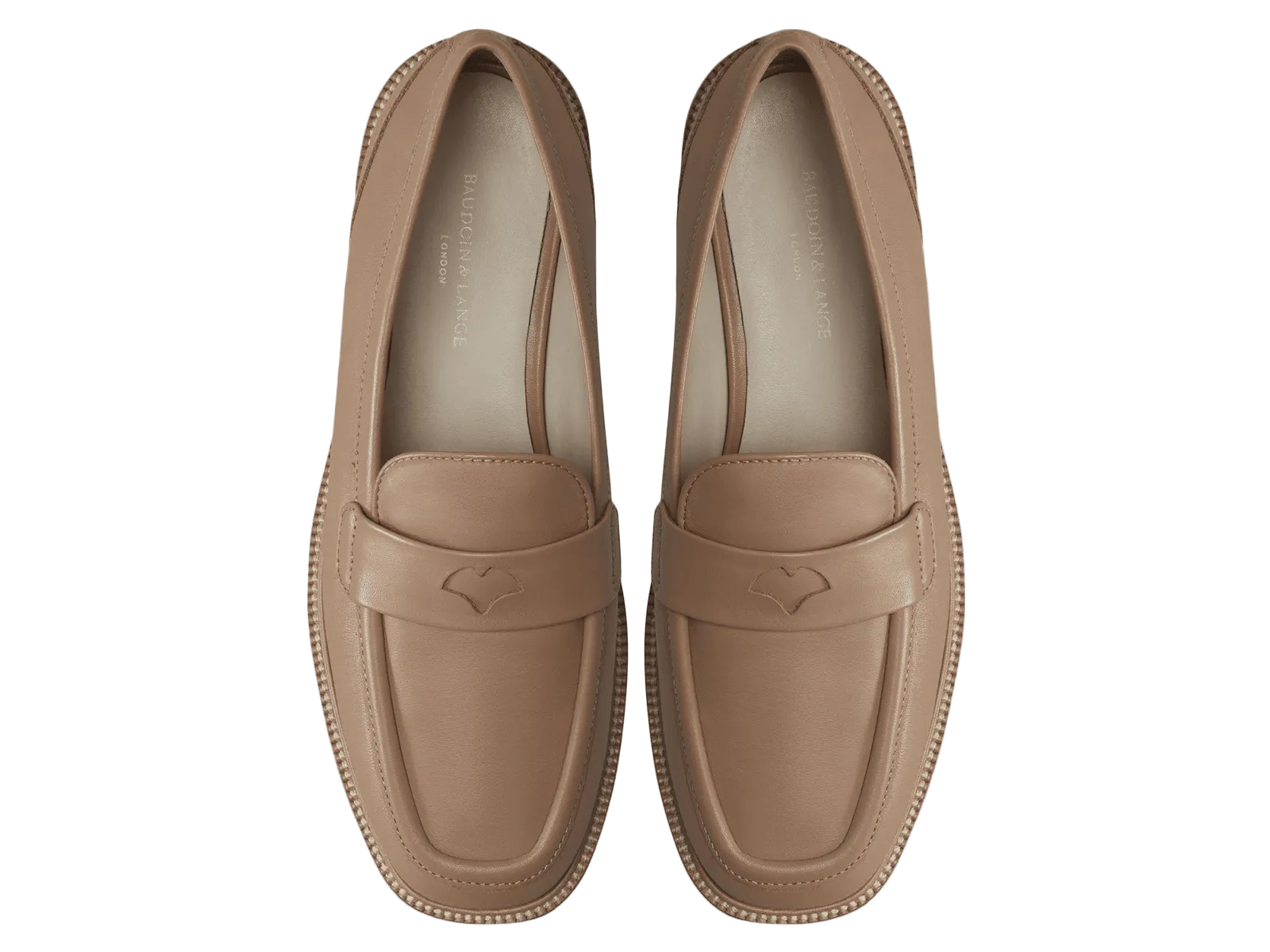 Charlotte Penny Loafers in Praline Matt Calfskin