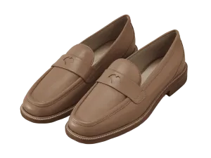 Charlotte Penny Loafers in Praline Matt Calfskin