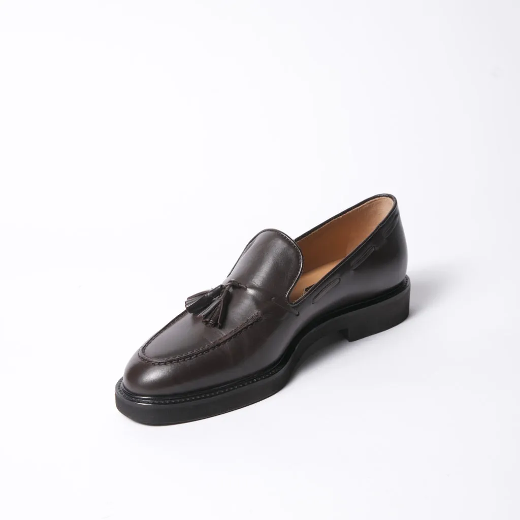 Edith tassel loafers in brown leather