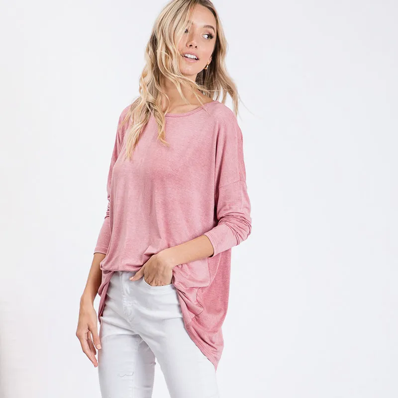 Ella A Line Vintage Pink Top