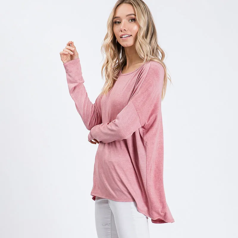 Ella A Line Vintage Pink Top