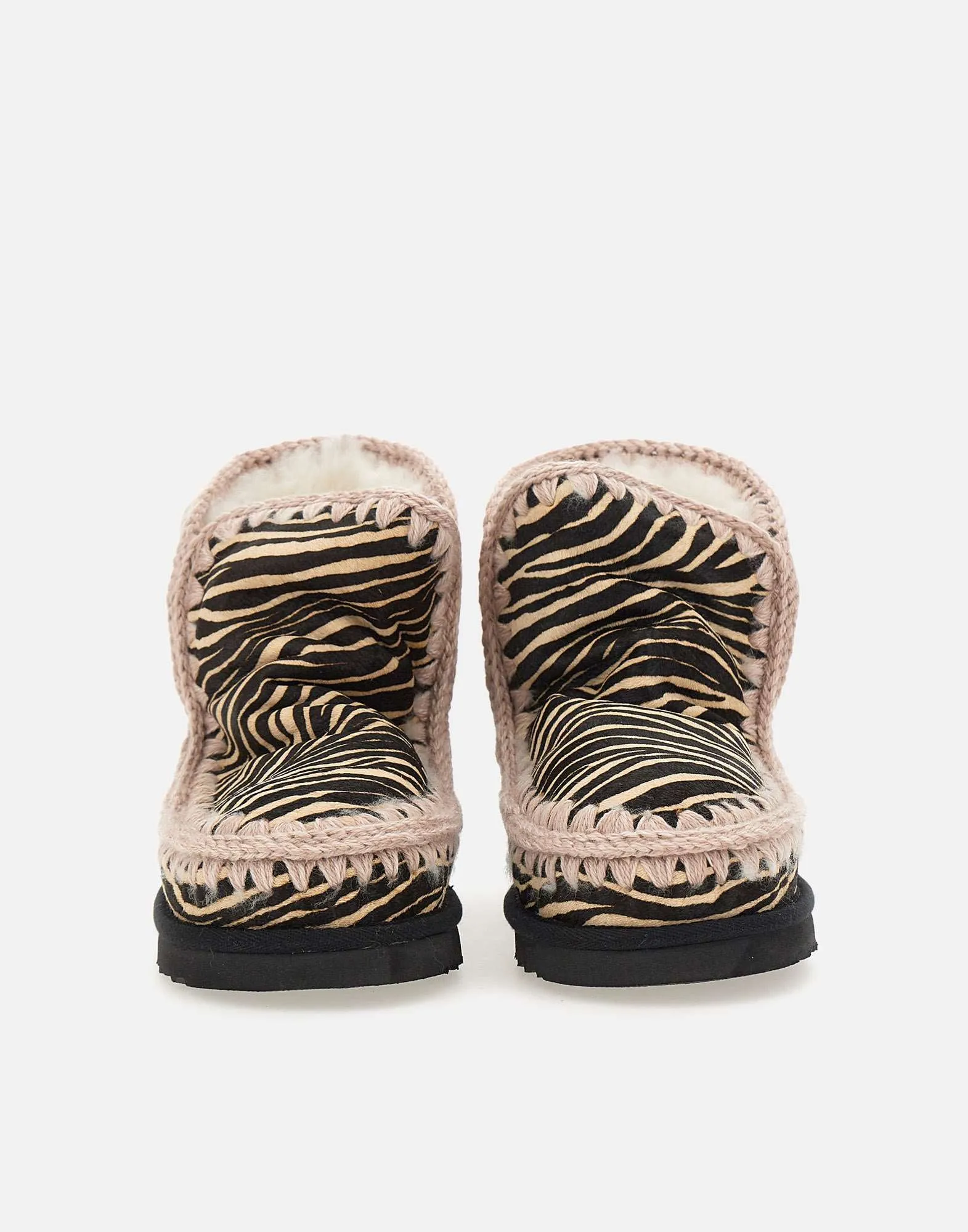 Eskimo Ponyskin Black Cream Boots