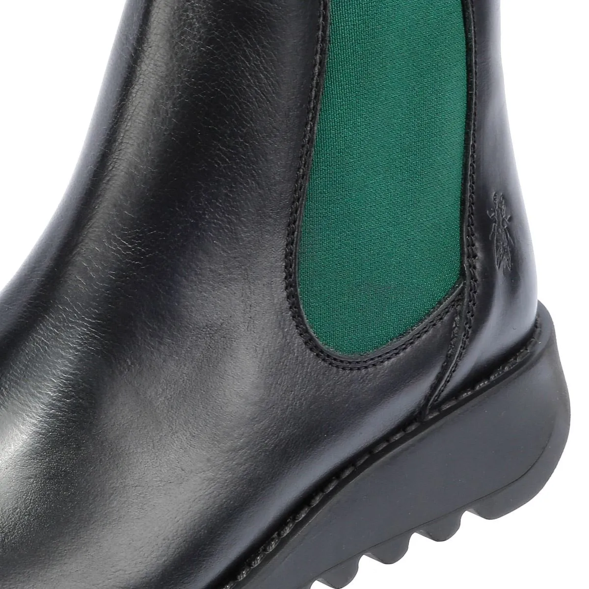 Fly London Salv Leather Women's Black/Teal Boots