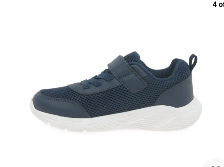 Geox J Sprintye Navy Velcro Junior Trainers