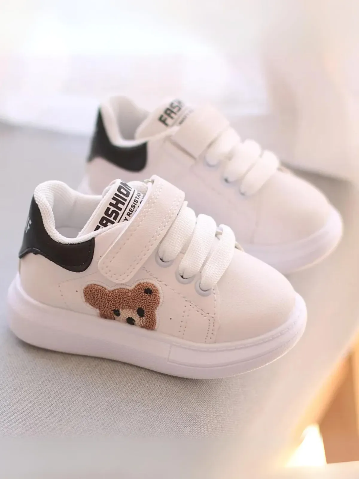 Girls Fashion Teddy Bear Sneakers By Liv and Mia