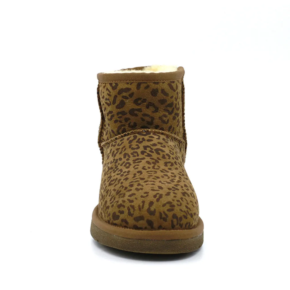 Leo Print Short Ugg Boot - Chestnut