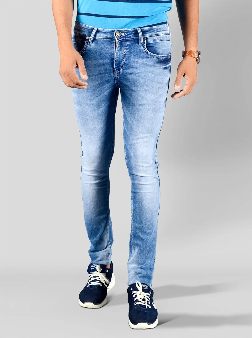 Light Blue Slim Fit Jeans | Greenfibre