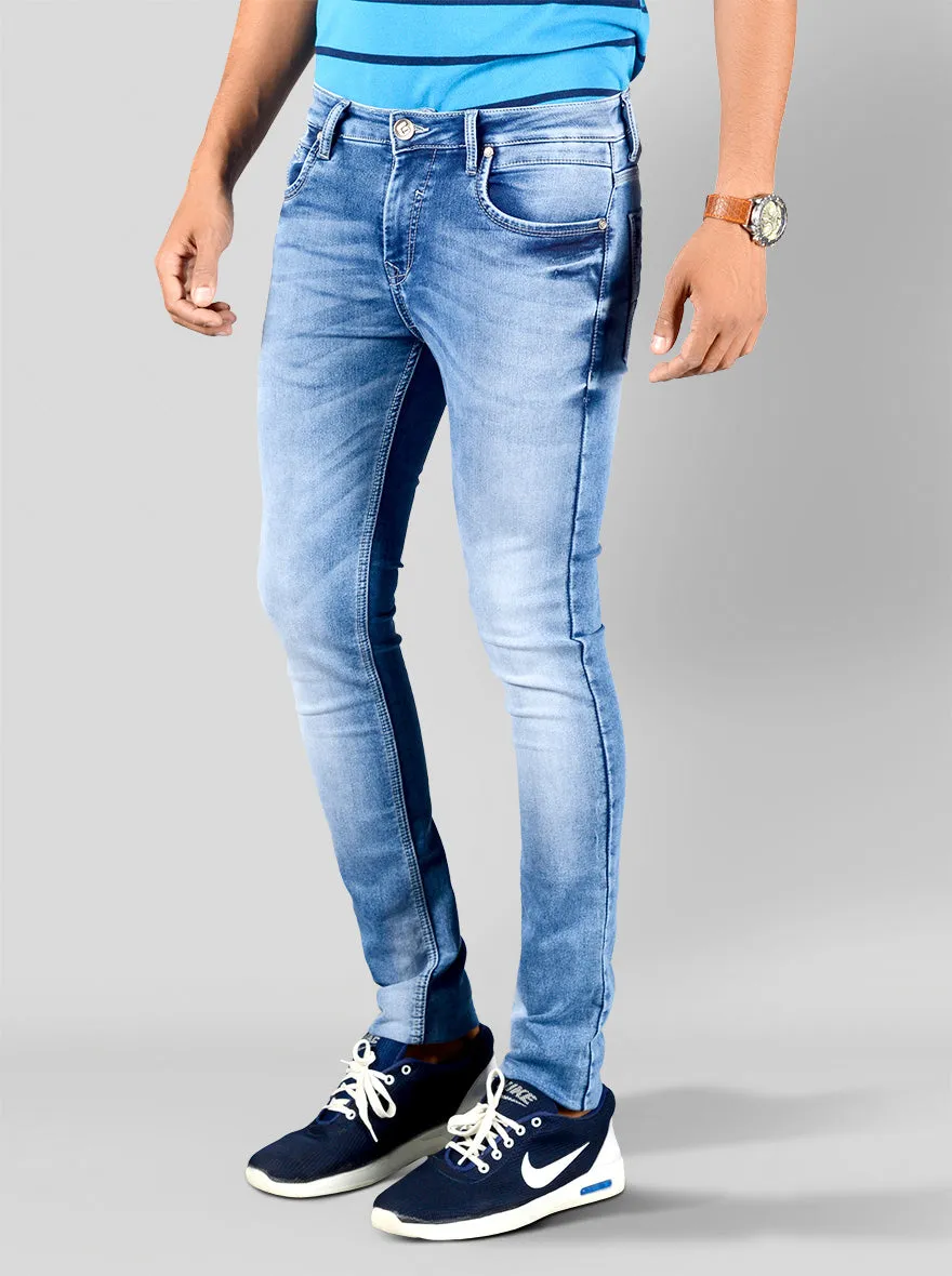 Light Blue Slim Fit Jeans | Greenfibre