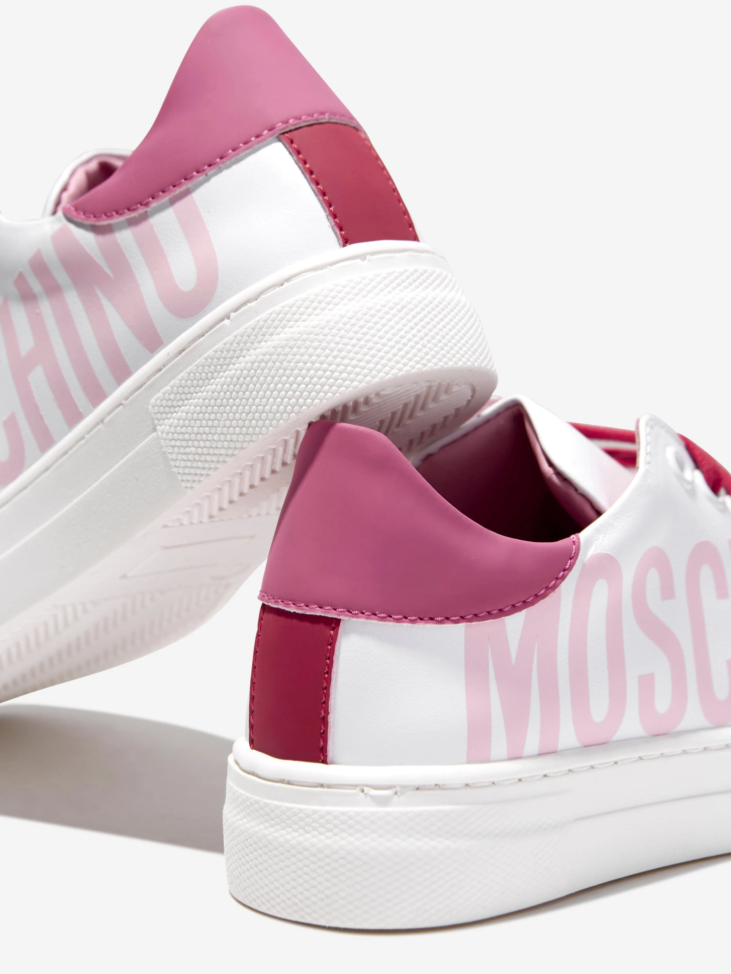 Moschino Girls Maxi Logo Trainers in White