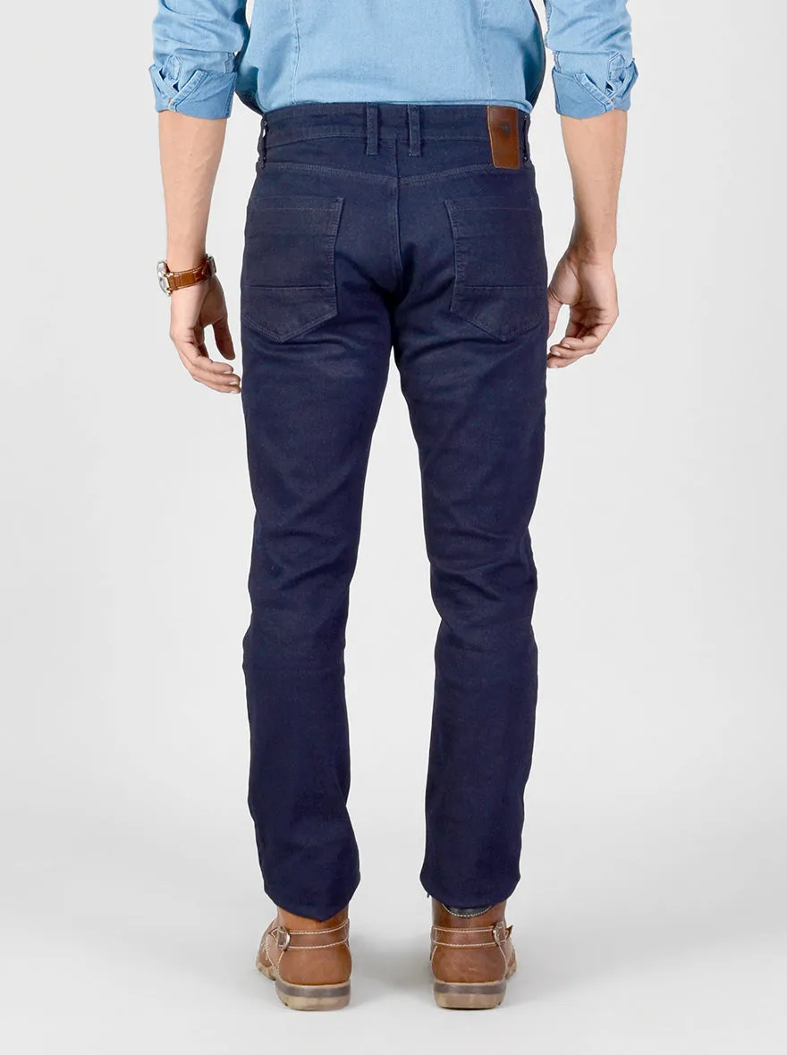 Night Blue Solid Slim Fit Jeans | JadeBlue