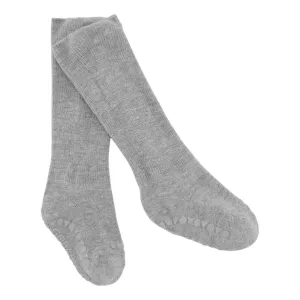 Non-Slip Grip Socks - Bamboo Mini - Grey Melange