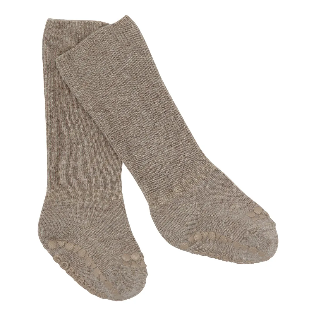 Non-Slip Grip Socks - Bamboo Mini - Sand