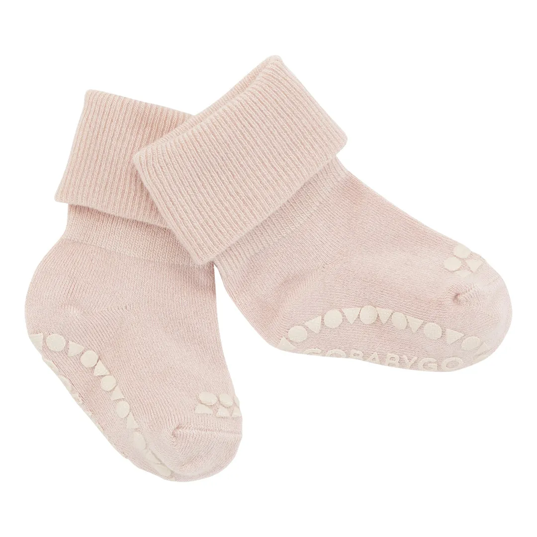 Non-Slip Grip Socks - Bamboo Mini - Soft Pink