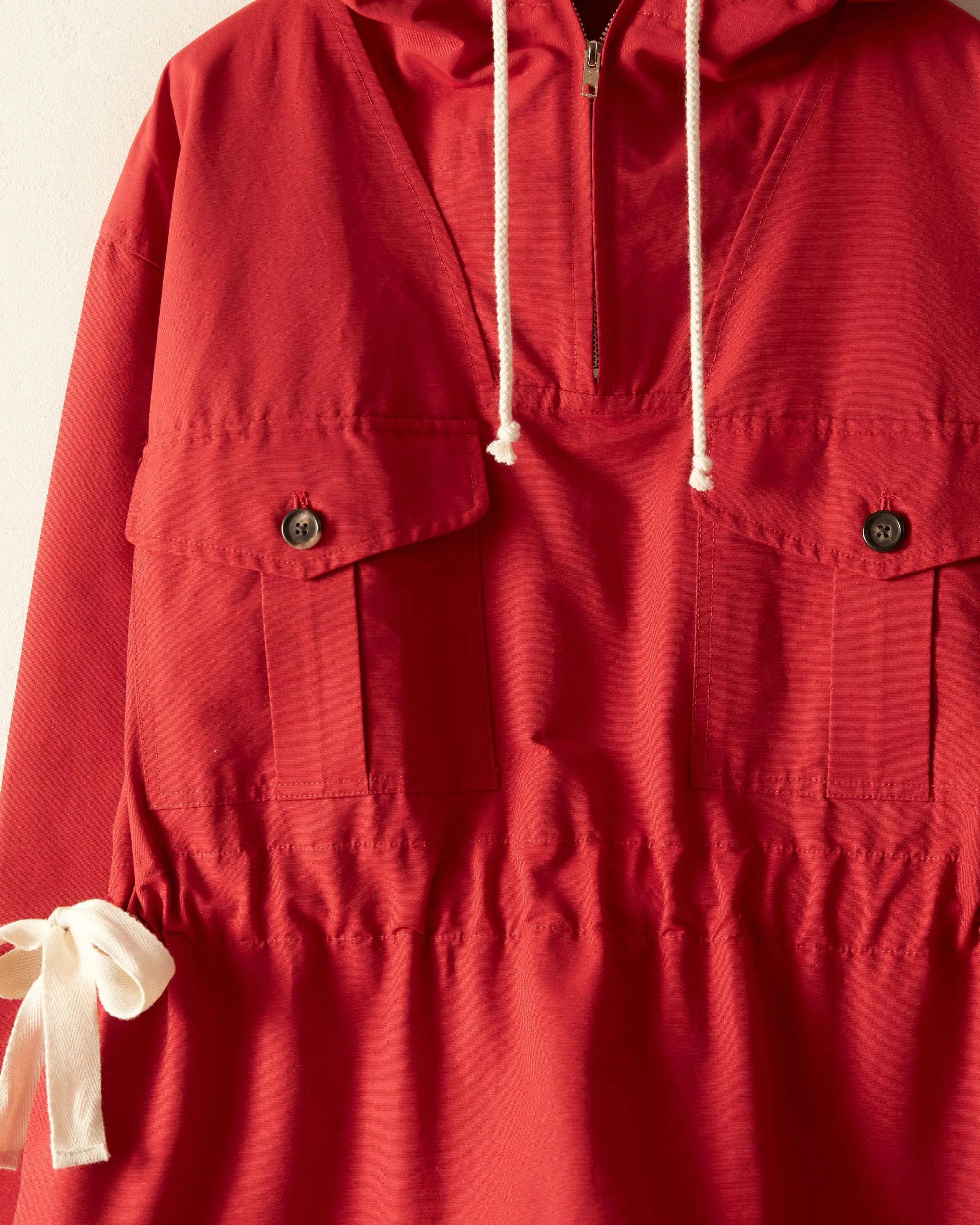 Nylon Tie Anorak - Red