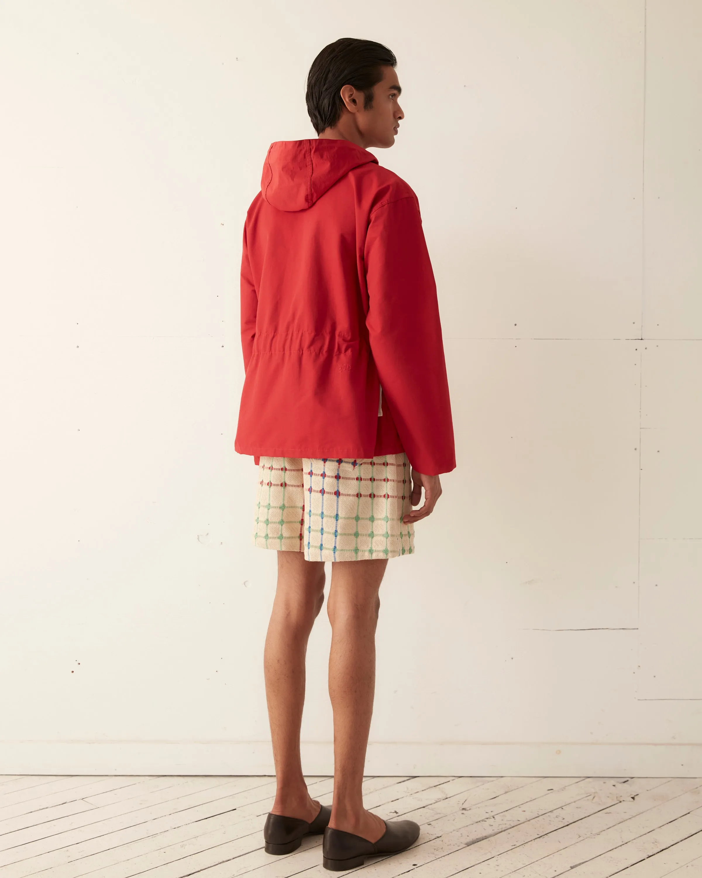 Nylon Tie Anorak - Red