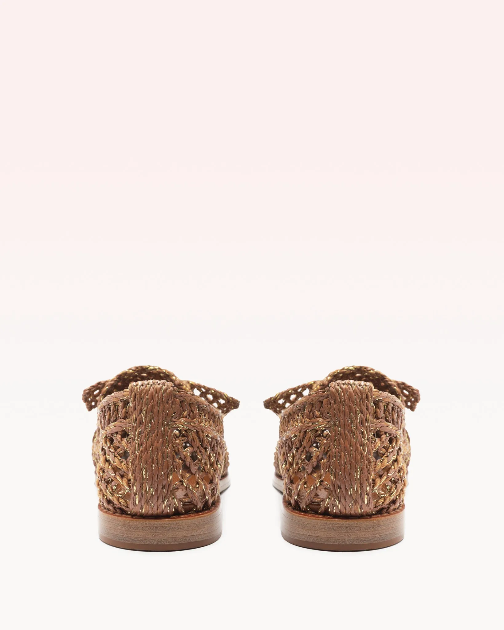 Raffia Penny Loafer Brown