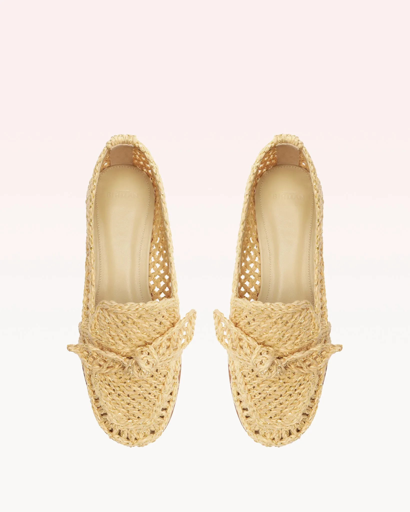 Raffia Penny Loafer Pearl