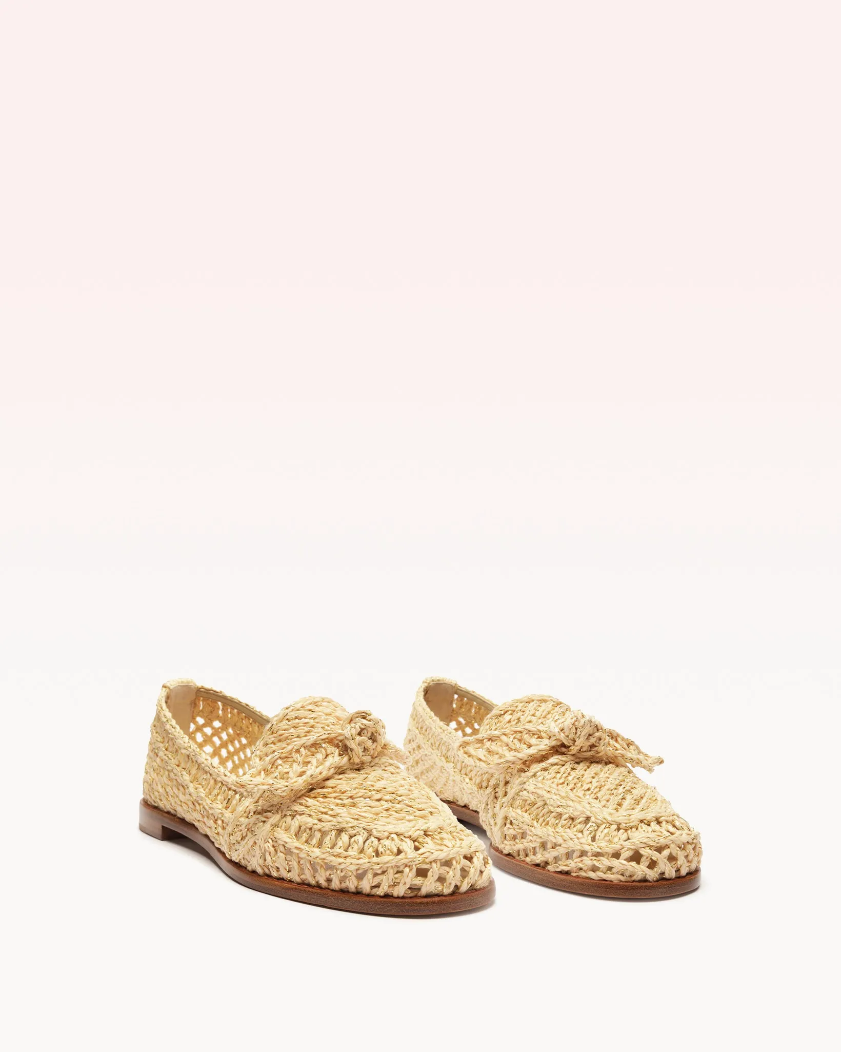 Raffia Penny Loafer Pearl