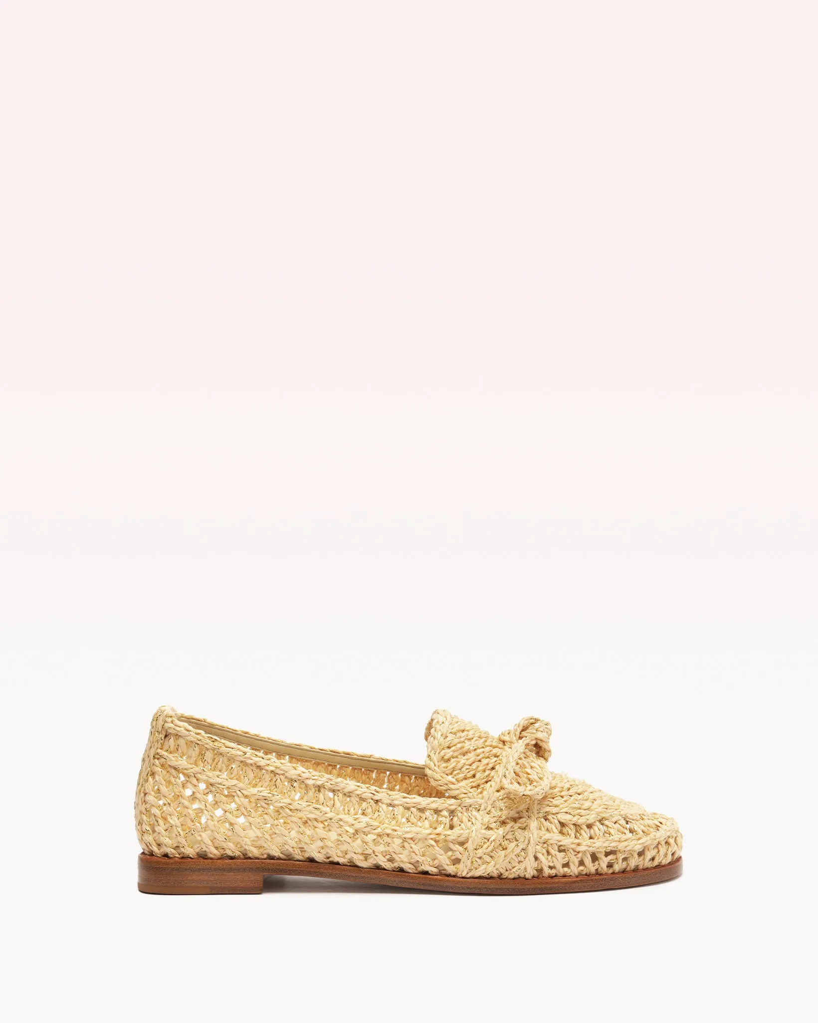 Raffia Penny Loafer Pearl