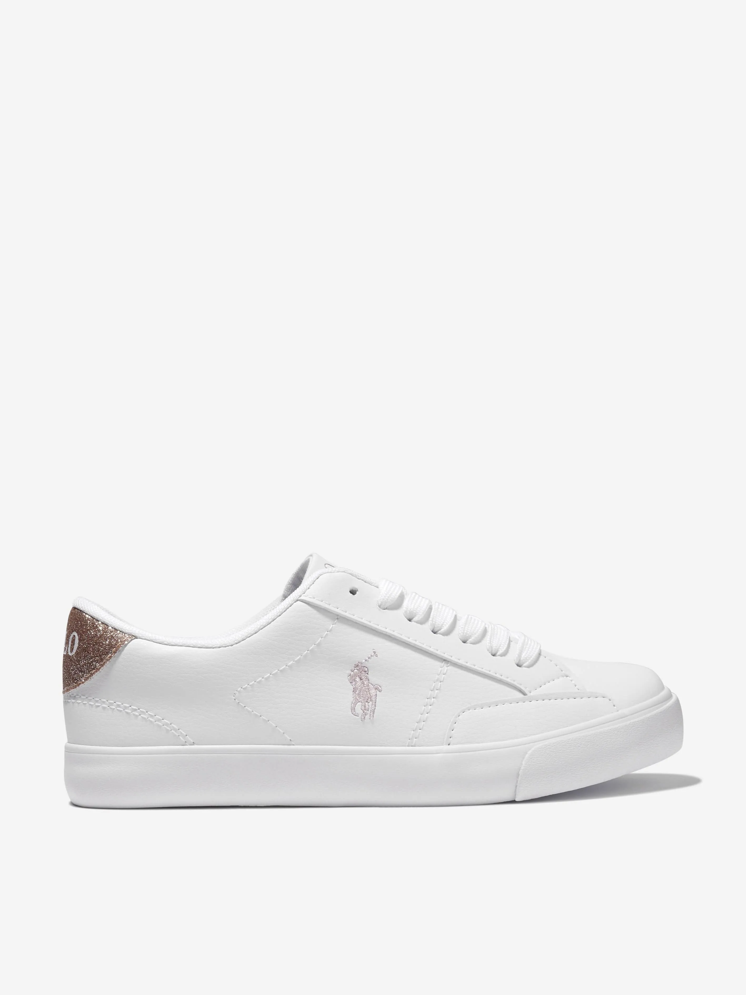 Ralph Lauren Girls Logo Lace Up Trainers