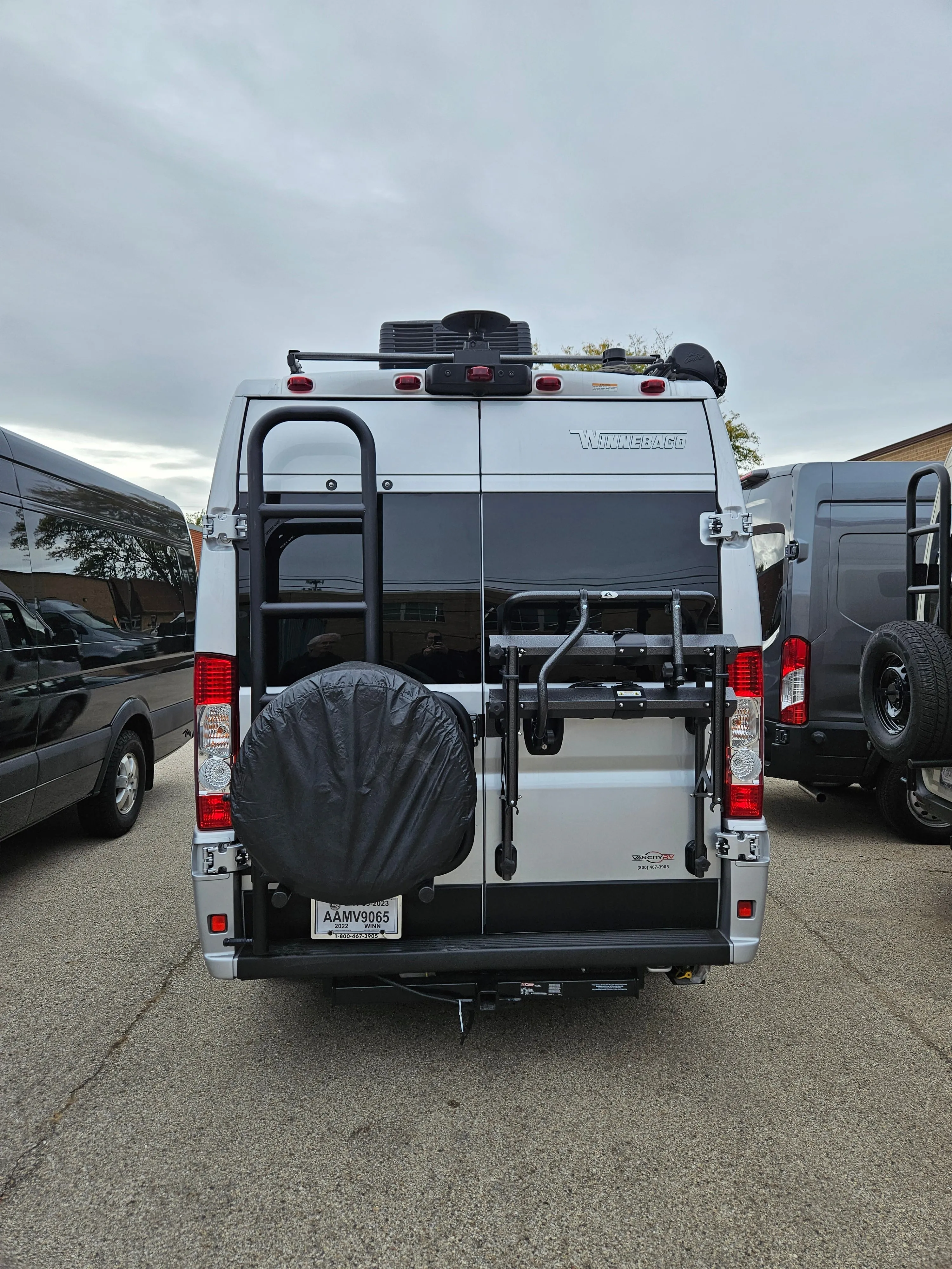 Rover Vans Tire Carrier & Ladder Combo for Ram ProMaster - Drill Through Version