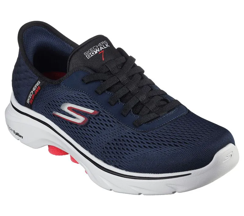 Skechers Men's Slip-Ins GO WALK 7 Free Hand 2 - Navy/Red