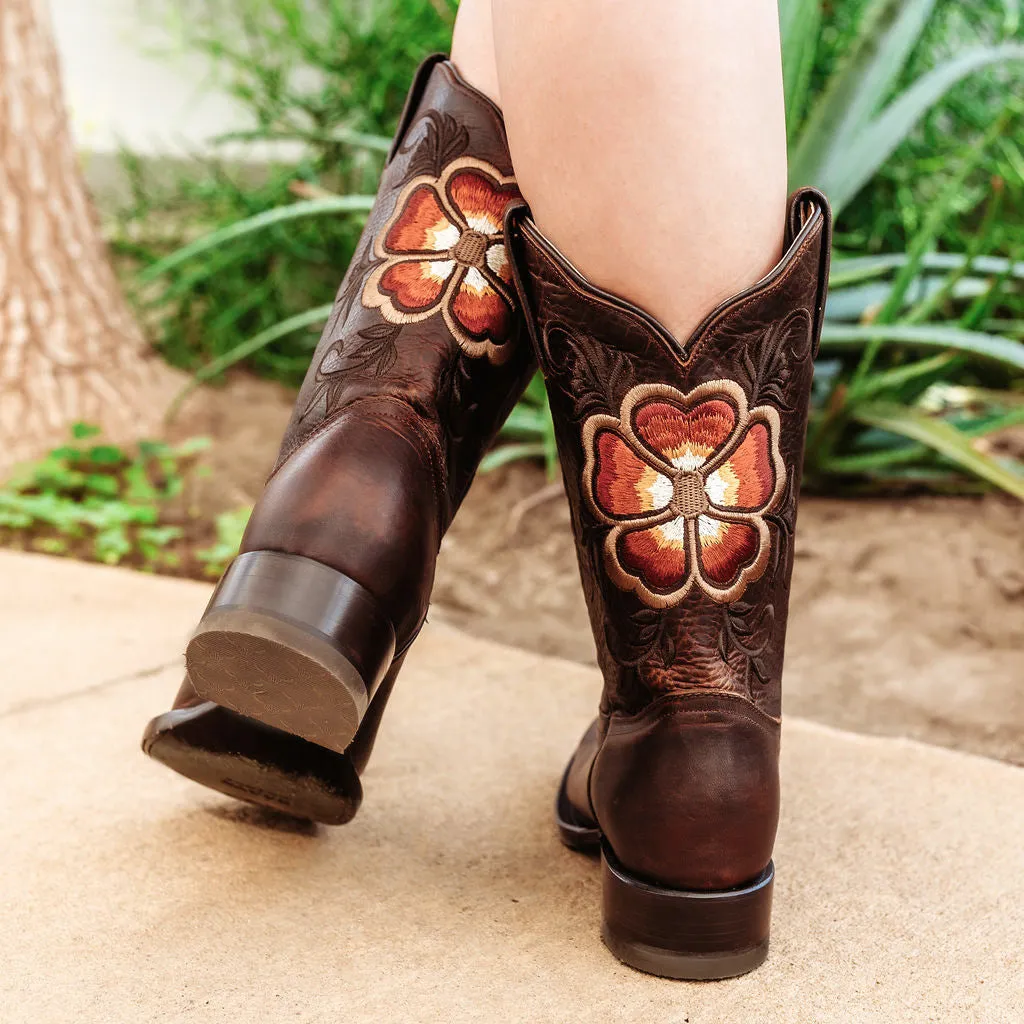 Soto Boots Embroidered Floral Pedal Cowgirl Boots M4005