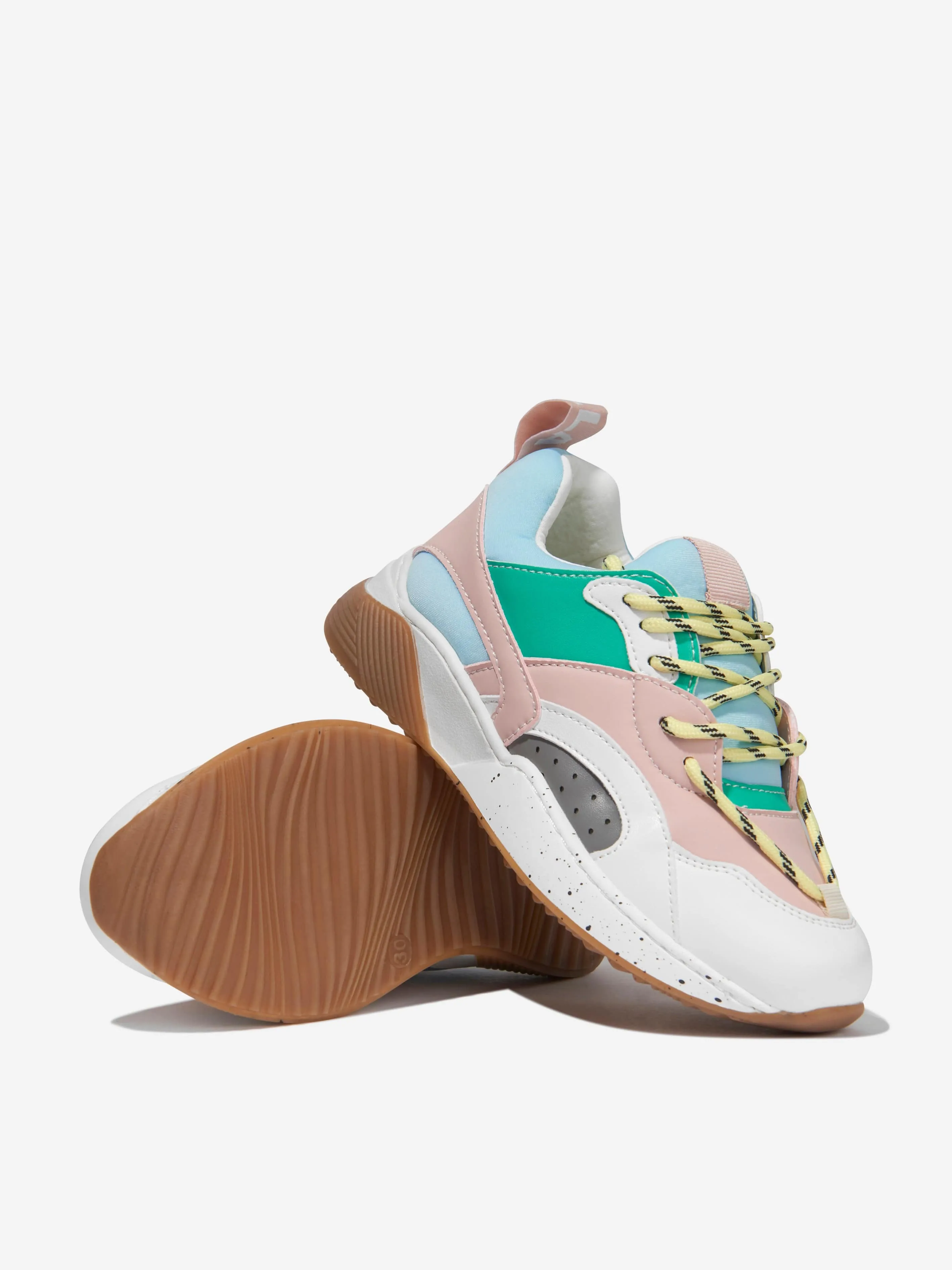 Stella McCartney Girls Lace Up Trainers in Multicolour