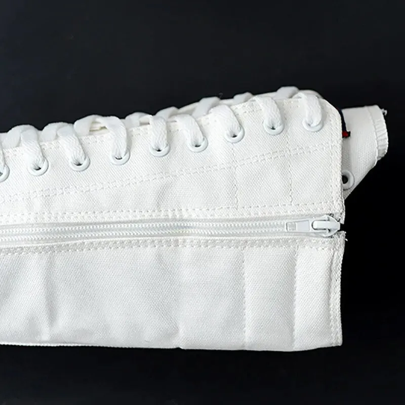 TEEK - Long Laced Canvas High Top Sneakers