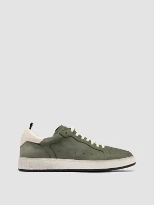 THE ANSWER 002 - Green Leather and Suede Low Top Sneakers